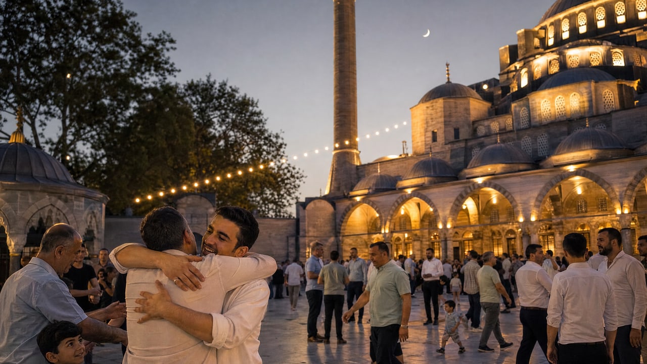 Kurban Bayramı filminden bayramlaşma sahnesi